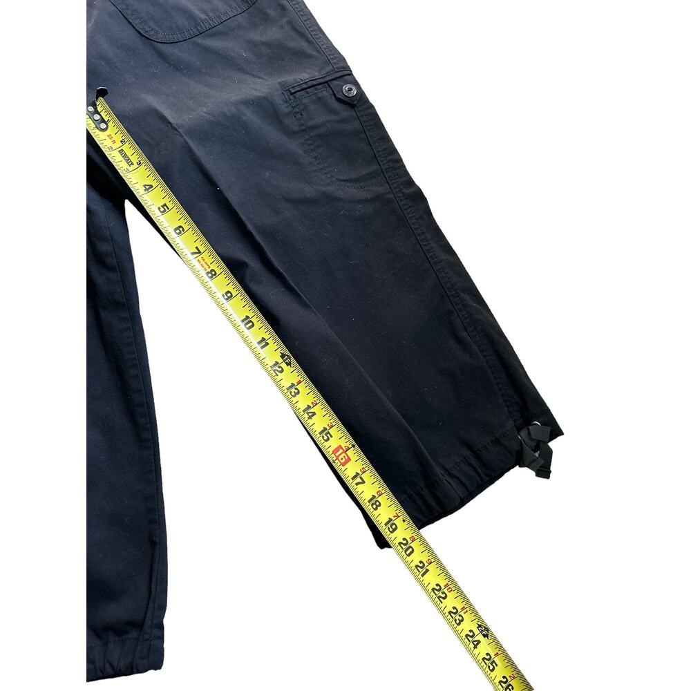 Jones New York Black Ladies Cargo Type Pants Elastic Tie Legs Size 12 Super Cute - Picture 3 of 7